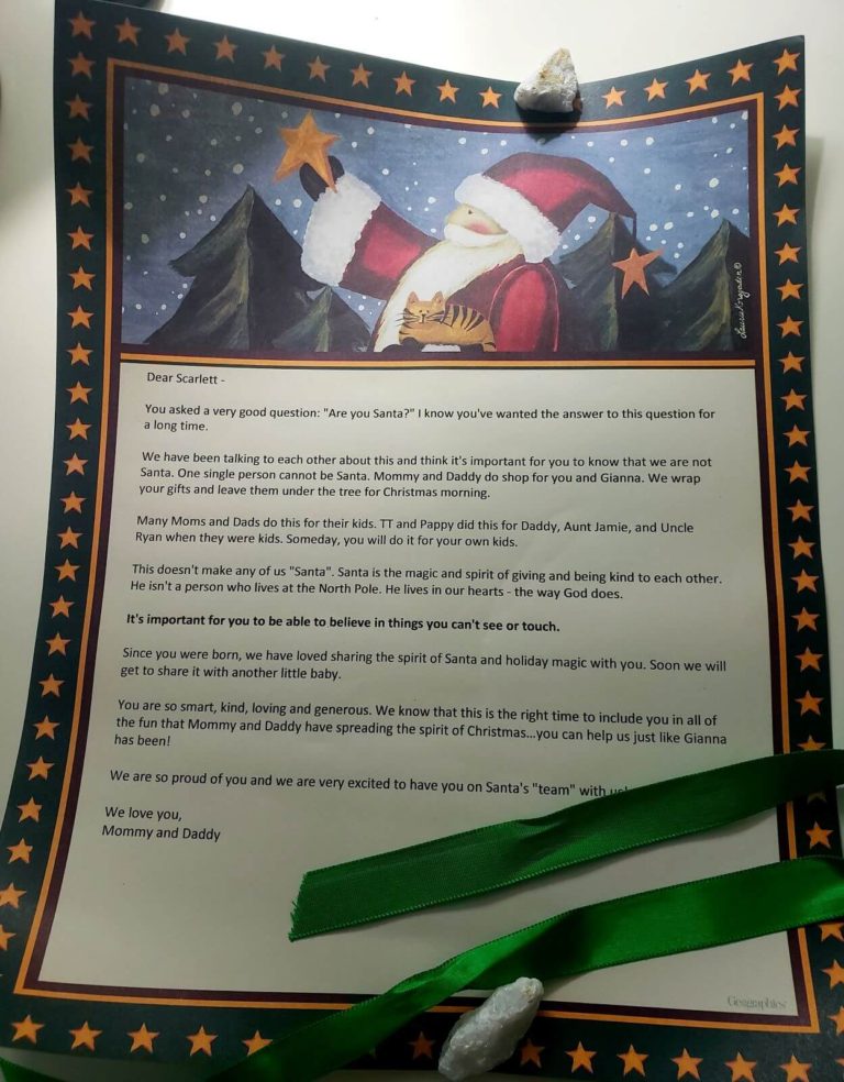 Letter to Explain the Santa Lie