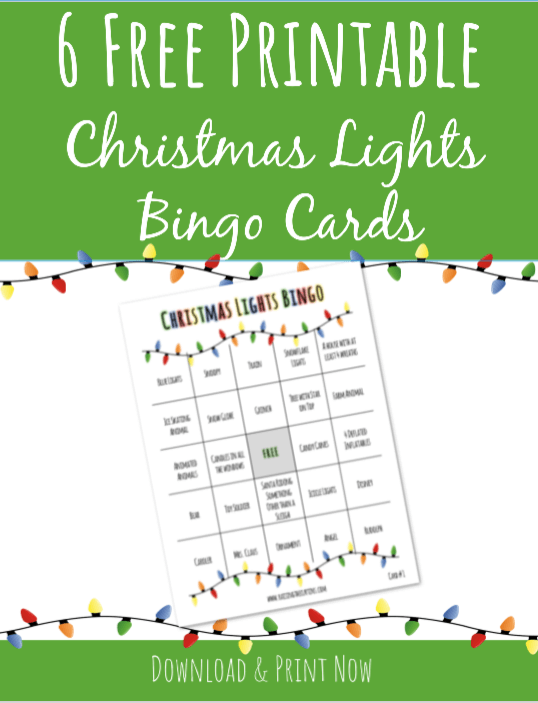 Christmas Lights Bingo Cards