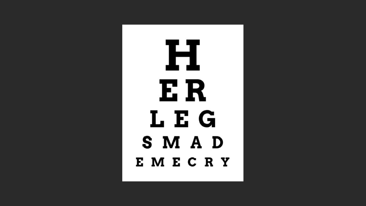 her legs made me cry eye chart