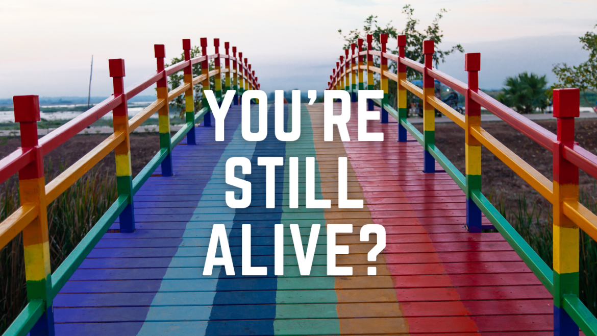 Two paws on the rainbow bridge