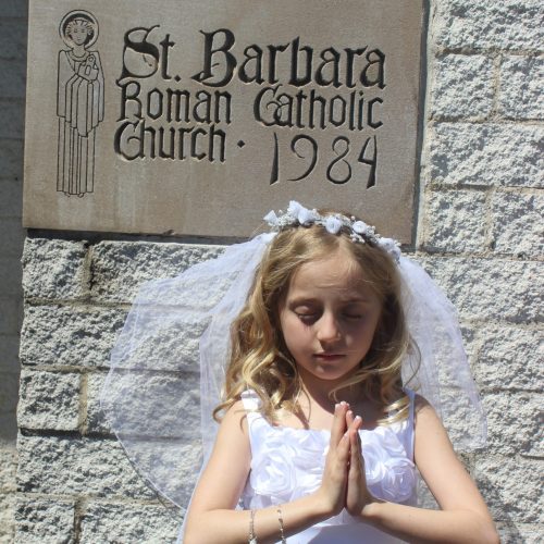 Gianna Curtin at her First Holy Communion